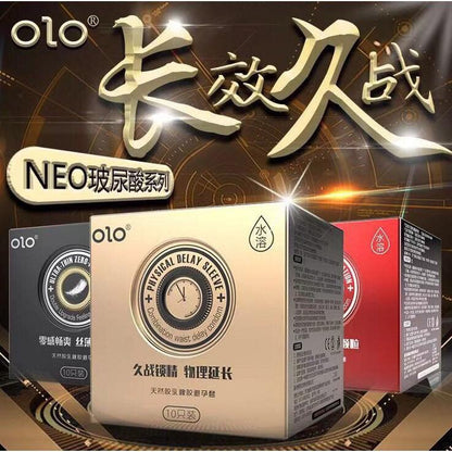 OLO Original Neo Series Condom 10pcs Tahan Lama Time Delay Long Lasting Kondom Nipis Ultrathin Condom For Men 超薄安全套 避孕套