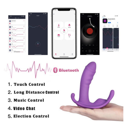 LOVE4U Wearable APP/Remote Control Dildo G Spot Clitoris Stimulator Vibrator/Dildo/Remote Panties Vibrator For Women