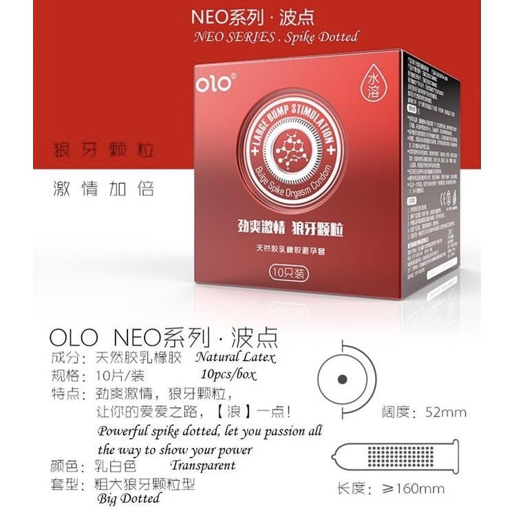 OLO Original Neo Series Condom 10pcs Tahan Lama Time Delay Long Lasting Kondom Nipis Ultrathin Condom For Men 超薄安全套 避孕套