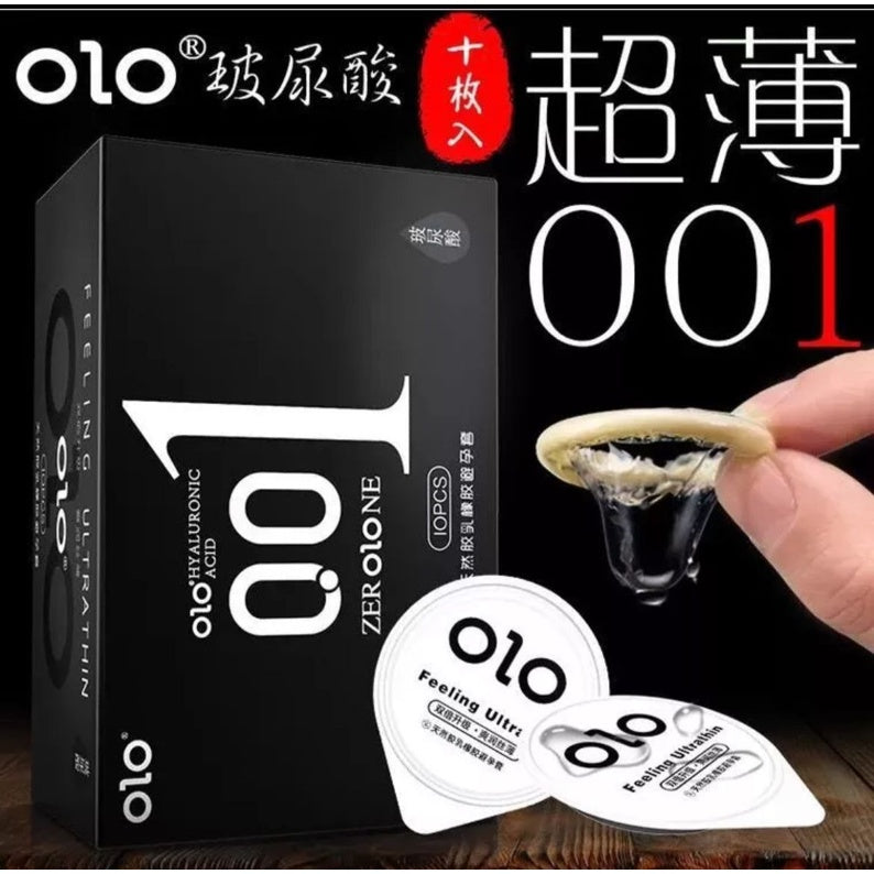 LOVE4U OLO 001 Condom Classic Ultra Thin Anatomic Long Lasting Dotted Hyaluronic Acid 10pcs/Box Kondom