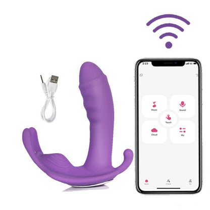 LOVE4U Wearable APP/Remote Control Dildo G Spot Clitoris Stimulator Vibrator/Dildo/Remote Panties Vibrator For Women