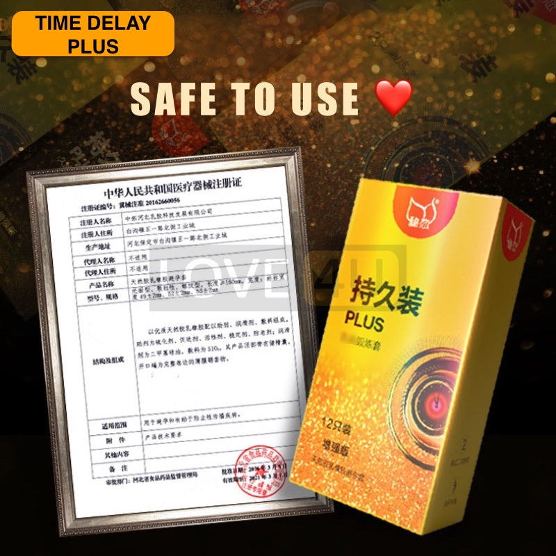 PLAY ERSY Plus Condom Time Delay Plus Condom Tahan Lama Kondom 玩家延时套 12pcs Wholesale Price (Ready Stock in Malaysia)