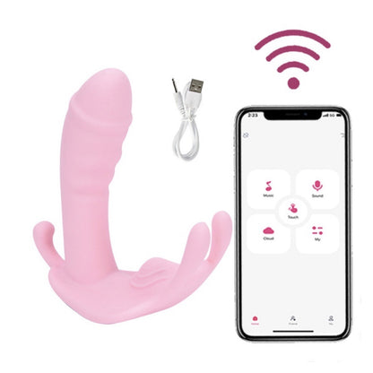 LOVE4U Wearable APP/Remote Control Dildo G Spot Clitoris Stimulator Vibrator/Dildo/Remote Panties Vibrator For Women