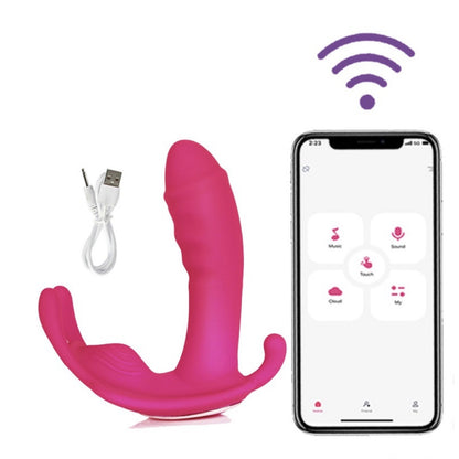 LOVE4U Wearable APP/Remote Control Dildo G Spot Clitoris Stimulator Vibrator/Dildo/Remote Panties Vibrator For Women