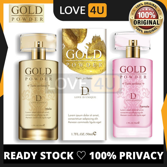 LOVE4U Gold Powder Pheromone Sex Perfume Pewangi untuk Menggoda Lelaki Perempuan Lure Her Him Adult  50ml