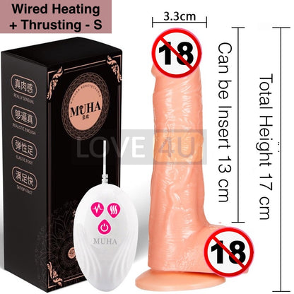 Real Dildo For Women Masturbation Auto Heating Permainan Sex Toy For SM Women Dildo Zakar Palsu Auto Heating 假阳具