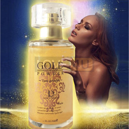 LOVE4U Gold Powder Pheromone Sex Perfume Pewangi untuk Menggoda Lelaki Perempuan Lure Her Him Adult  50ml