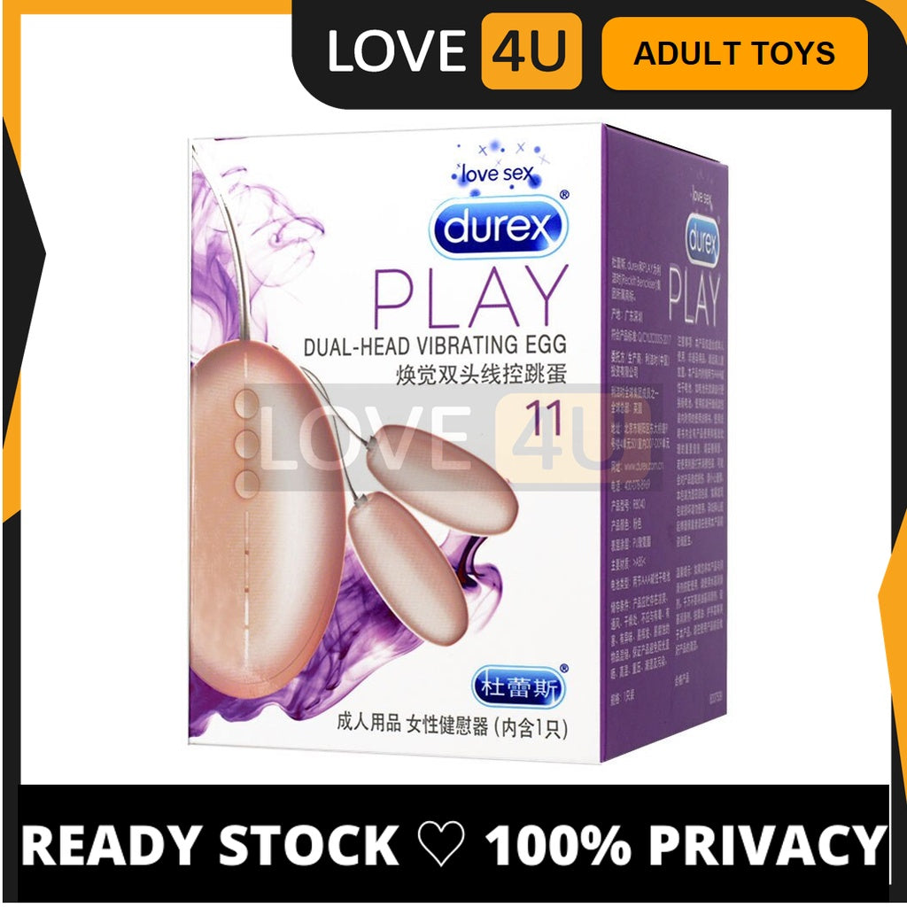 [LOVE4U] Durex Play 11 Dual-Head Vibrating Egg Mini Bullet G-Spot Vibrating USB Rechargeable Female Sex Toy