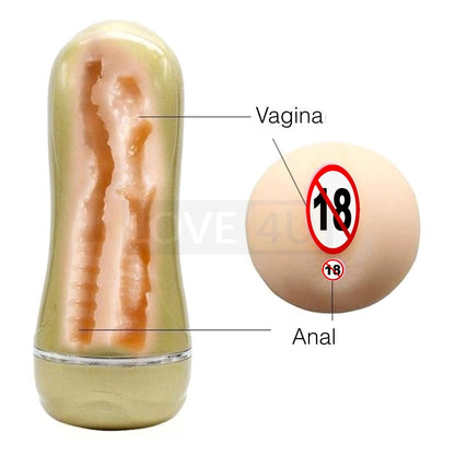 【LOVE4U】2 In 1 Male Masturbator Vagina + Anal 飞机杯 Men Toys Sex Toys For Men Alat Lancap Lelaki Adult Toys 模拟假阴道+肛门后庭洞性玩具