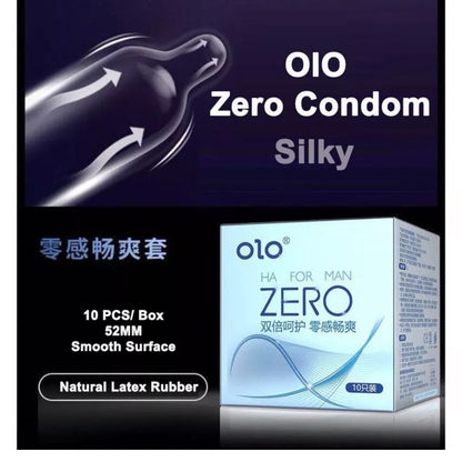 LOVE4U OLO 001 Upgraded Version Condom Ultra Thin Anatomic Long Lasting Dotted Hyaluronic Acid 10pcs/Box Kondom