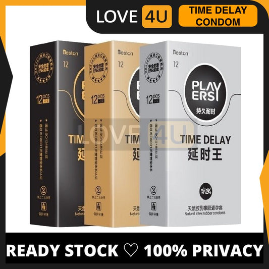 Time Delay Condom Beston Kondom PLAY ERSY Condom PLAYERS CONDOM Tahan Lama Kondom /玩家延时套 12pcs Ready Stock 🔥