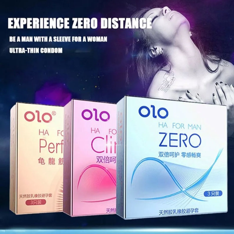 LOVE4U OLO 001 Upgraded Version Condom Ultra Thin Anatomic Long Lasting Dotted Hyaluronic Acid 10pcs/Box Kondom