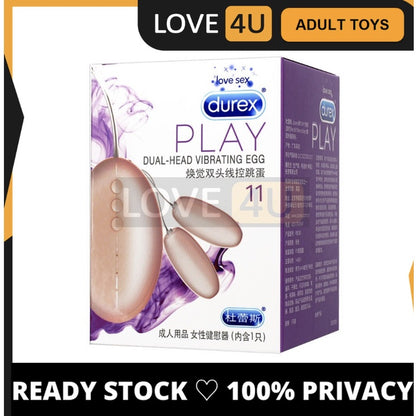 [LOVE4U] Durex Play 11 Dual-Head Vibrating Egg Mini Bullet G-Spot Vibrating USB Rechargeable Female Sex Toy