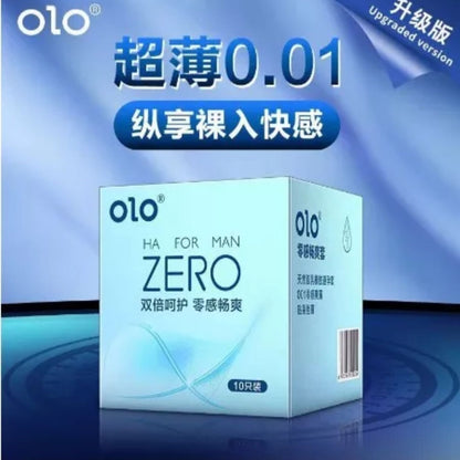 LOVE4U OLO 001 Upgraded Version Condom Ultra Thin Anatomic Long Lasting Dotted Hyaluronic Acid 10pcs/Box Kondom