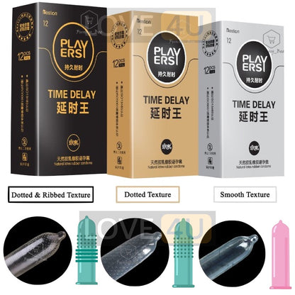 Time Delay Condom Beston Kondom PLAY ERSY Condom PLAYERS CONDOM Tahan Lama Kondom /玩家延时套 12pcs Ready Stock 🔥