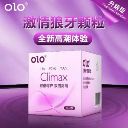 LOVE4U OLO 001 Upgraded Version Condom Ultra Thin Anatomic Long Lasting Dotted Hyaluronic Acid 10pcs/Box Kondom