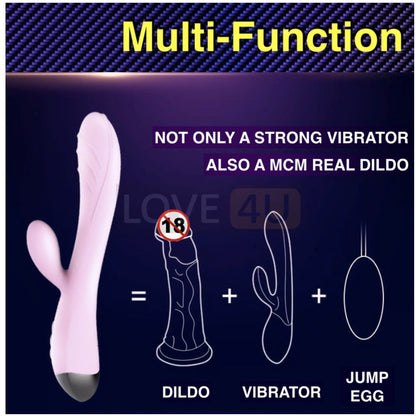 【LOVE4U】DILDO Vibrator Jack Rabbit Vibrating Dildo Thrusting G Spot Vibrator Massager Women Toy with FreeGift 按摩棒