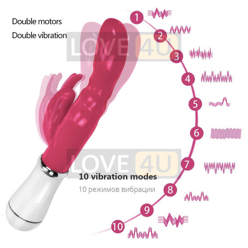 【LOVE4U】DILDO Vibrator Jack Rabbit Vibrating Dildo Thrusting G Spot Vibrator Massager Women Toy with FreeGift 按摩棒