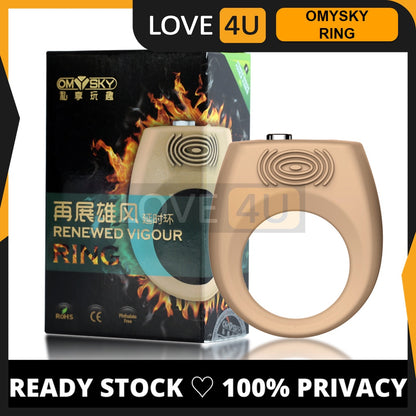 LOVE4U OMYSKY Vibration Ring Cock Vibrator For Men Tahan Lama Long Lasting Cincin Zakar Penis Ring [READY STOCK]