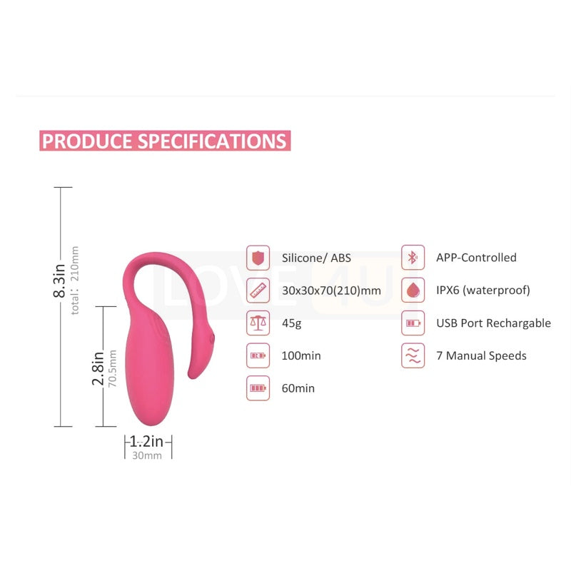 【LOVE4U】Flamingo Smart APP Wireless Vibrator Sex Toy Woman Remote Control Magic Motion Clitoris G-spot Vagina Massager