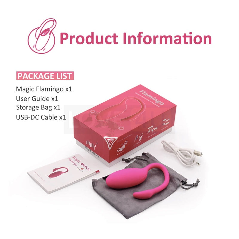 【LOVE4U】Flamingo Smart APP Wireless Vibrator Sex Toy Woman Remote Control Magic Motion Clitoris G-spot Vagina Massager