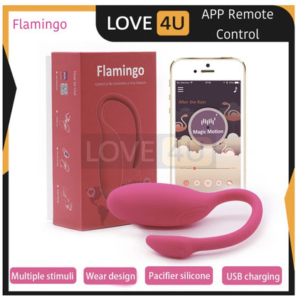 【LOVE4U】Flamingo Smart APP Wireless Vibrator Sex Toy Woman Remote Control Magic Motion Clitoris G-spot Vagina Massager