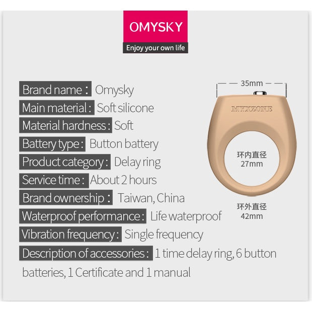 LOVE4U OMYSKY Vibration Ring Cock Vibrator For Men Tahan Lama Long Lasting Cincin Zakar Penis Ring [READY STOCK]