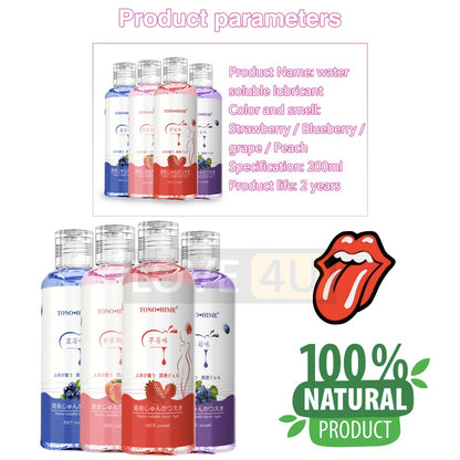 Fruit Lubricant Tono Hime Water Based Lubricant Soluble Gel 200ml Pelincir Perisa Oral Sex Pelincir Seks