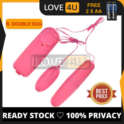 [FEMALE TOY] Jump Egg Bullet Vibrator Massager FREE Lubricant Clitoral G-Spot Stimulators Adult Sex Toy Free Battery 跳蛋