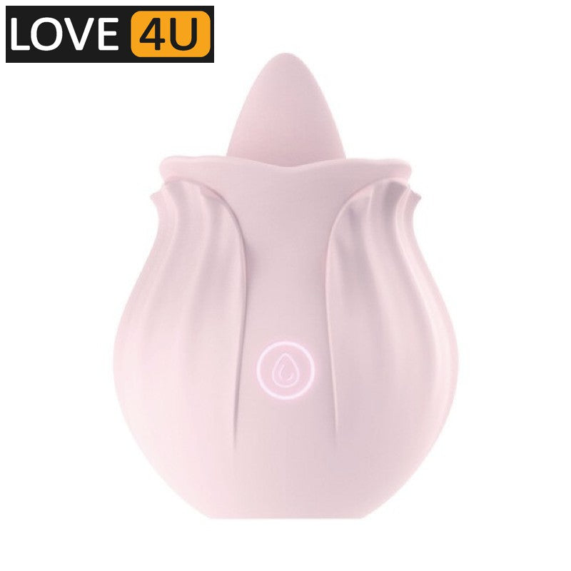 【LOVE4U】OMYSKY FLOWER BUD CLITORAL SUCTION LICKING VIBRATING NIPPLE SUCKER For Her Vibrator for Women G-Spot Vibrator