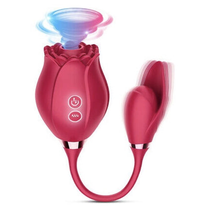 【LOVE4U】OMYSKY FLOWER BUD CLITORAL SUCTION LICKING VIBRATING NIPPLE SUCKER For Her Vibrator for Women G-Spot Vibrator