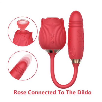 【LOVE4U】OMYSKY FLOWER BUD CLITORAL SUCTION LICKING VIBRATING NIPPLE SUCKER For Her Vibrator for Women G-Spot Vibrator