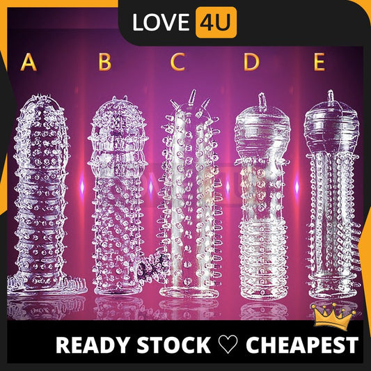 *CHEAPEST* Crystal Condom Hot Penis Crystal Condom (Kondom Tahan Lama) Reusable Hot Sell Sex Toys ABCDE