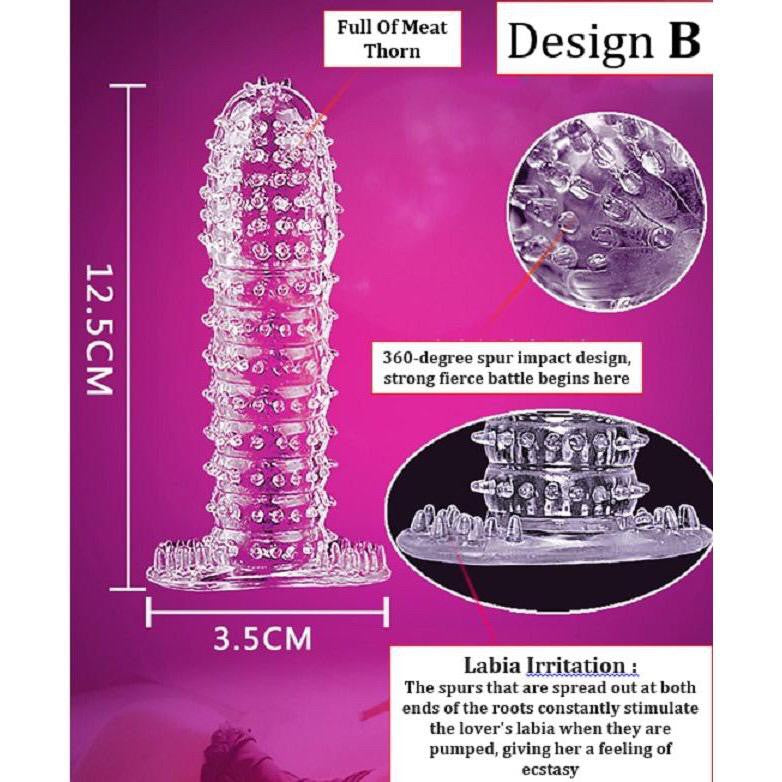 *CHEAPEST* Crystal Condom Hot Penis Crystal Condom (Kondom Tahan Lama) Reusable Hot Sell Sex Toys ABCDE