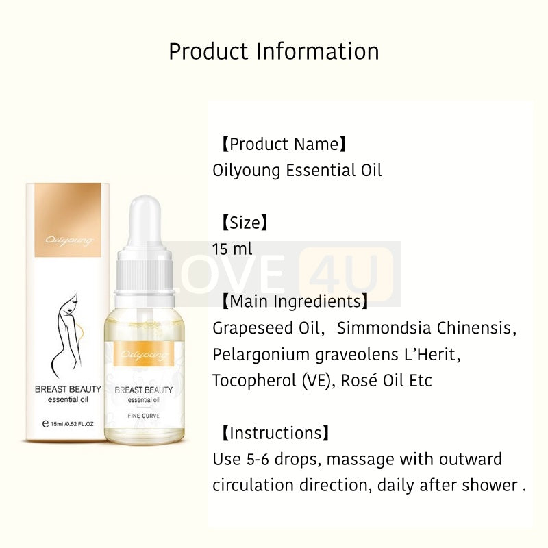 LOVE4U OilYoung Breast Beauty Essential Oil 欧丽源 美乳精油 产后胸部下垂 Breast Firming Lifting Breast Care Fine Curve [READY STOCK]