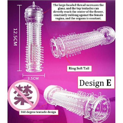 *CHEAPEST* Crystal Condom Hot Penis Crystal Condom (Kondom Tahan Lama) Reusable Hot Sell Sex Toys ABCDE