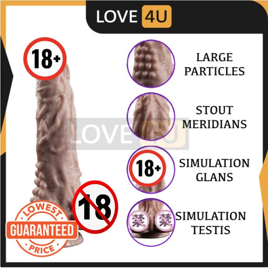 [LOVE4U] Fake Penis TPE Dildo Manual Dildo Masturbation Penis Alat Seks Sex Toy For Women Masturbator 自慰棒按摩棒