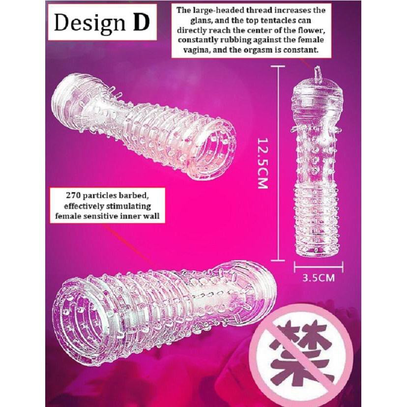 *CHEAPEST* Crystal Condom Hot Penis Crystal Condom (Kondom Tahan Lama) Reusable Hot Sell Sex Toys ABCDE