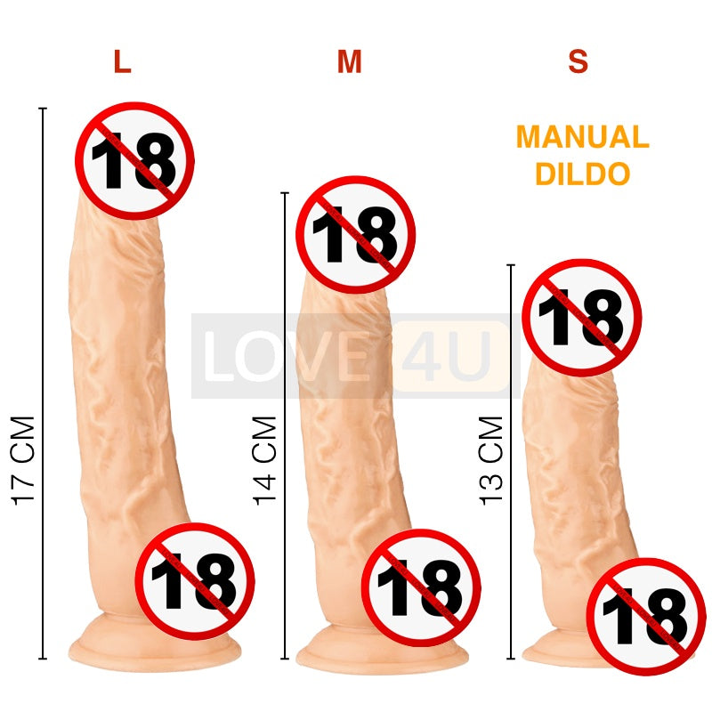 [LOVE4U] Fake Penis TPE Dildo Manual Dildo Masturbation Penis Alat Seks Sex Toy For Women Masturbator 自慰棒按摩棒