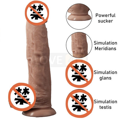 [LOVE4U] Fake Penis TPE Dildo Manual Dildo Masturbation Penis Alat Seks Sex Toy For Women Masturbator 自慰棒按摩棒