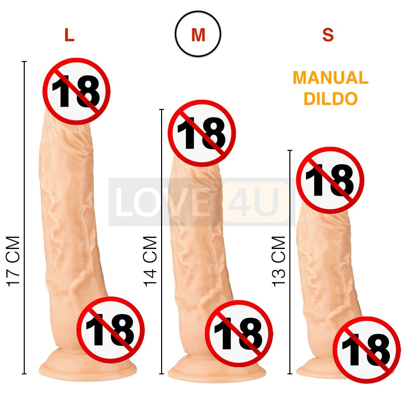 [LOVE4U] Fake Penis TPE Dildo Manual Dildo Masturbation Penis Alat Seks Sex Toy For Women Masturbator 自慰棒按摩棒