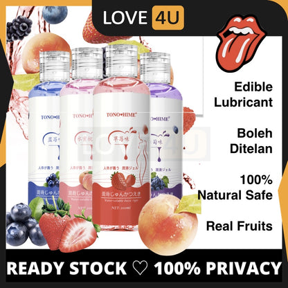 Fruit Lubricant Fruits Fun 80ml Water Soluble Fruity Lubricant Sex Lube Sex Minyak Fruit Pelincir Jelly Sex ( Edible )