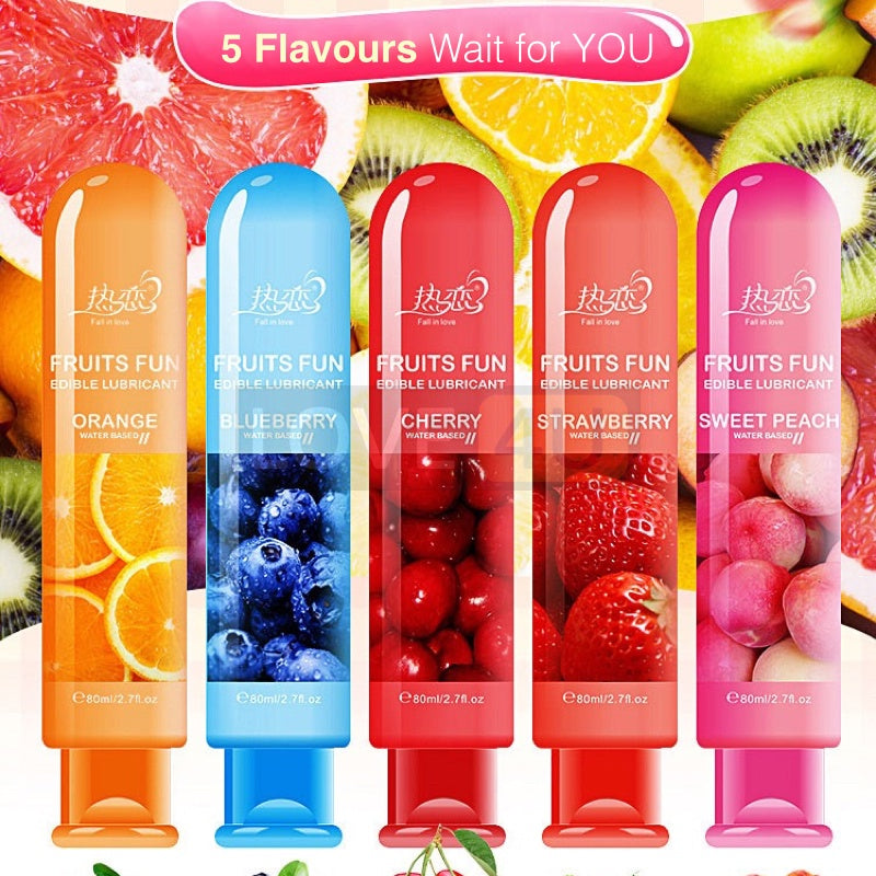 Fruit Lubricant Fruits Fun 80ml Water Soluble Fruity Lubricant Sex Lube Sex Minyak Fruit Pelincir Jelly Sex ( Edible )